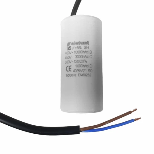 Condensator cu fire CBB60 35µF 45x95mm 450V, Elefant