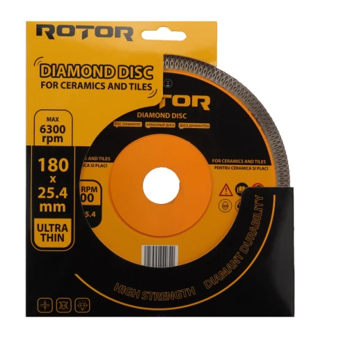 Disc diamantat pentru ceramica ultra subtire ROTOR 180*25,4