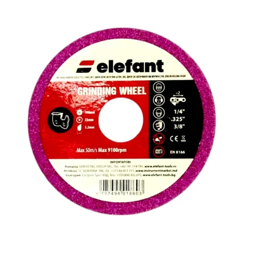 Disc pentru ascutire lant 100x3.2x23mm, Elefant