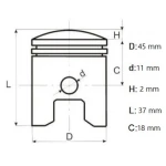 Set piston CHINA 5800, Elefant