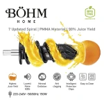Storcător de fructe și legume cu presare la rece și răzătoare multifuncțională, 150 W,Material Fără BPA, BÖHM BM1533SM