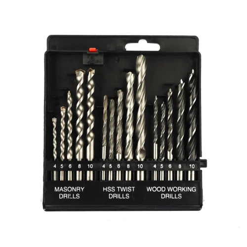 Trusa burghie pentru lemn, piatra si metal 15 buc ROTOR RBM15