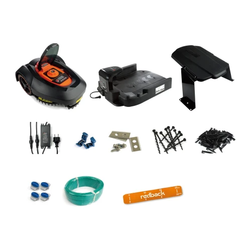 Redback RM18APP Robot automat de tuns gazon, 28V, 2Ah 180mm, 20-60mm, 600mp