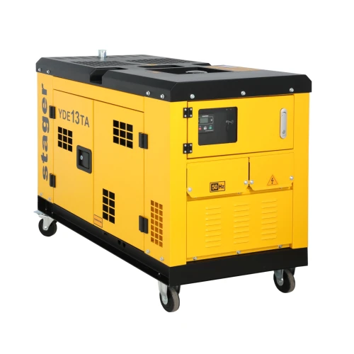 Stager YDE13TA Generator insonorizat 10kVA, 39A, 3000rpm, monofazat, diesel, pornire electrica