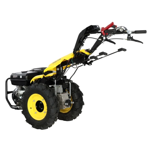 ProGARDEN Campo U16E motocultor multifunctional 14CP, benzina, EU V, pornire electrica, 3+2 viteze, reductor + BC120M bara cosire mobila 120cm
