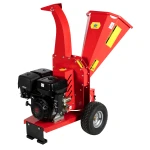 Tocator pentru crengi Micul Fermier, 100mm, motor benzina 15CP, pornire electrica, alimentare orizontala, pentru rumegus