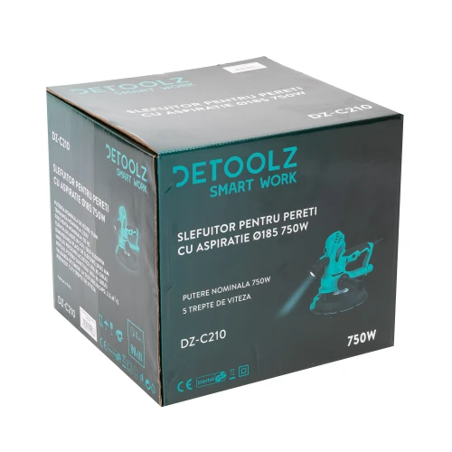 Slefuitor pereti cu aspiratie 750W, 180mm