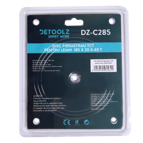 Disc fierastrau TCT pentru lemn 185x20x40T