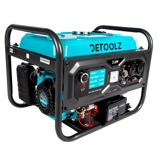Generator Detoolz 3kW 2P230 B4T pornire electrica 15L fara roti G02