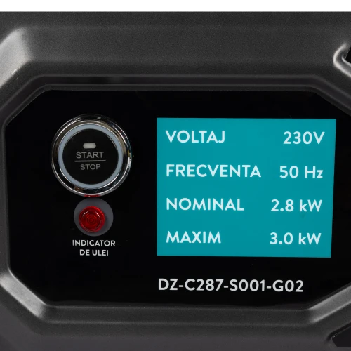 Generator Detoolz 3kW 2P230 B4T pornire electrica 15L fara roti G02