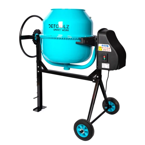 Betoniera Detoolz 160L, 1000W, cu roti si coroana de fonta