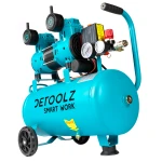 Compresor Detoolz 24L fara ulei, 1500 W, debit 154L/min, 8 bar, 2 prize de aer