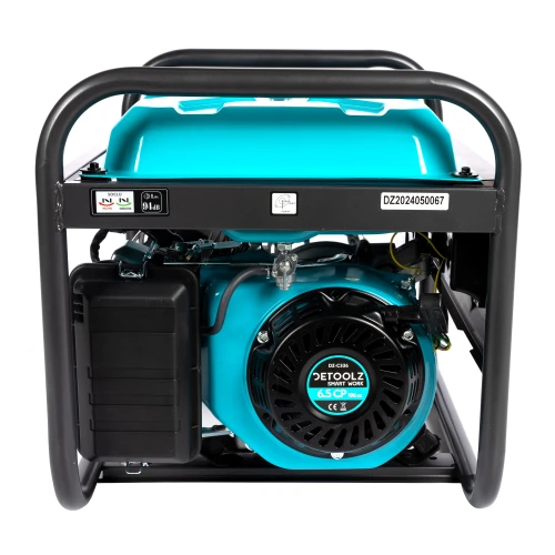 Generator Detoolz 2.5kW 2 prize 230V benzina, 4T, pornire manuala 15L fara roti G01