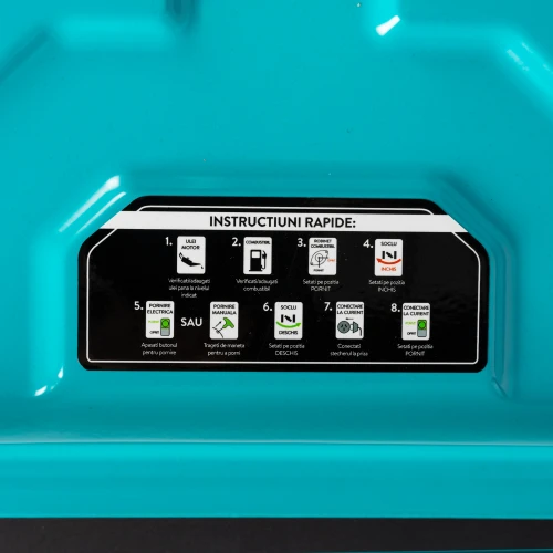 Generator Detoolz 2.5kW 2 prize 230V benzina, 4T, pornire manuala 15L fara roti G01