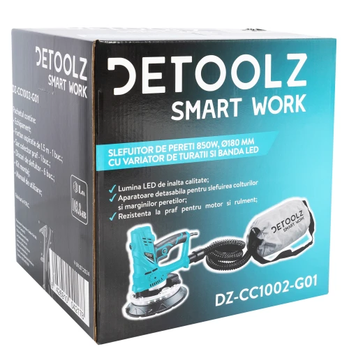 Slefuitor de pereti 850W, 180mm, cu variator de turatie si banda LED