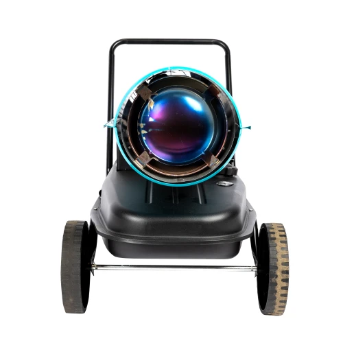 Tun de caldura pe motorina Detoolz, 30kW, 35L, cu roti de transport