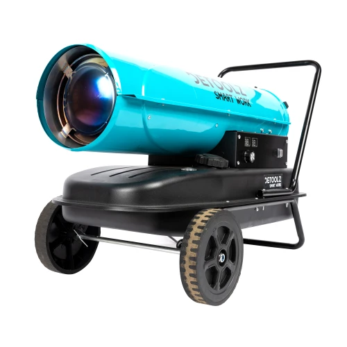 Tun de caldura pe motorina Detoolz, 30kW, 35L, cu roti de transport