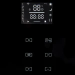 Convector electric 1000W/2000W, negru