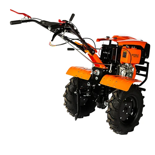 Motocultor Detoolz 11CP 418CC, motorina, 4T, 3 viteze, pornire electrica, cu roti