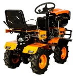 Mini tractor Detoolz, 17cp, 530cc, motor pe motorina 4T, 4X4, 4 viteze, pornire electrica, 2 cutii de viteze