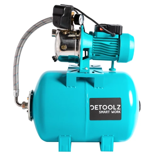 Hidrofor Detoolz 0.75 kW, debit 3300l/h, inaltime de pompare 45m, carcasa pompa inox, volum butelie 50 litri