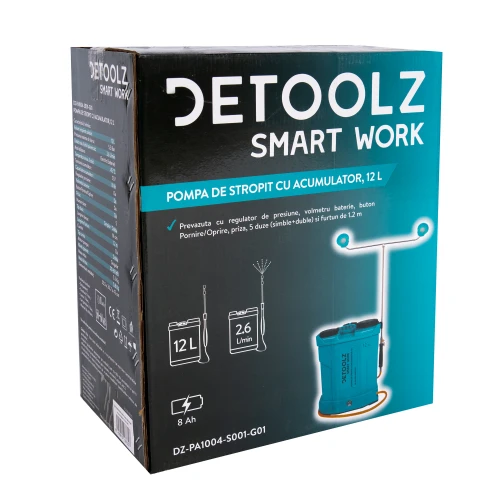 Pompa de stropit cu acumulator, Detoolz 12L