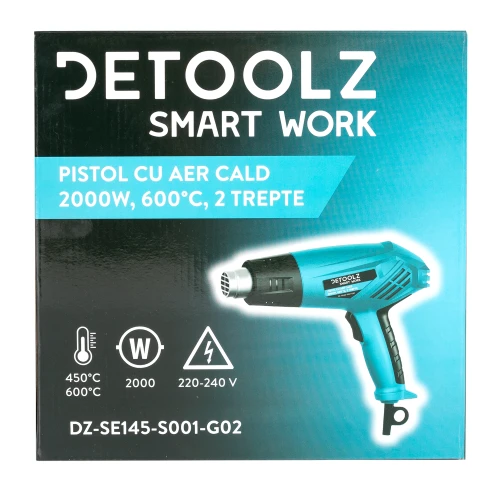 Pistol aer cald 2000 W 2 trepte 600oC