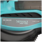 Masina de tuns gazon Detoolz, doua porturi 18V, latime de taiere 38cm, colector 36L
