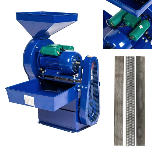 Moara electrica 3.5 KW cu ciocanele nr. 8 3in1 Micul Fermier