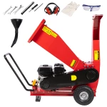 Tocator pentru crengi si vita de vie Micul Fermier, 76mm, motor benzina 6.5CP pentru rumegus