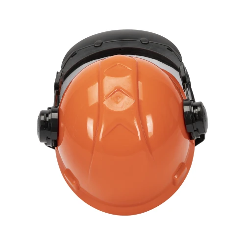 Casca cu viziera protectie din plasa si antifoane