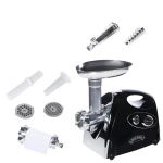 Masina de tocat carne, 1400W, 90Kg/h, neagra, cu 3 site