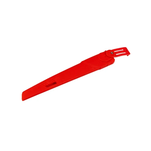 Fierastrau drept negru cu maner rosu si capac rosu