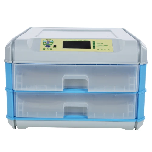 Incubator electric Micul Fermier capacitate 128 oua, 2 etaje, alimentare 220V/12V
