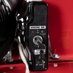 Tocator pentru crengi Micul Fermier, 100mm, motor benzina 15CP, pornire electrica, alimentare verticala, pentru rumegus