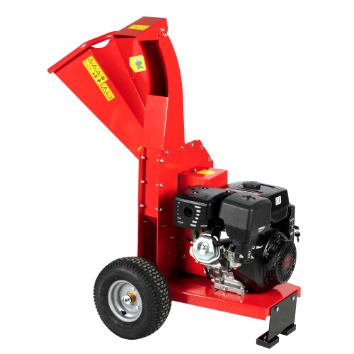 Tocator pentru crengi Micul Fermier, 100mm, motor benzina 15CP, pornire electrica, alimentare orizontala, pentru rumegus