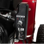 Tocator pentru crengi Micul Fermier, 100mm, motor benzina 15CP, pornire electrica, alimentare orizontala, pentru rumegus