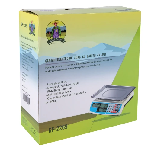Cantar electronic Micul Fermier 40Kg afisaj dublu model 2
