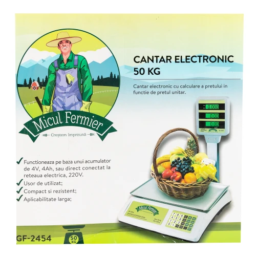 Cantar electronic Micul Fermier 50Kg afisaj dublu brat