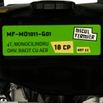 Tocator crengi Micul Fermier, motor benzina 18CP, diametru maxim de taiere 120mm, cu carlig de remorcare, pentru brichete