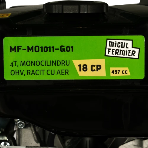 Tocator crengi Micul Fermier, motor benzina 18CP, diametru maxim de taiere 120mm, cu carlig de remorcare, pentru brichete
