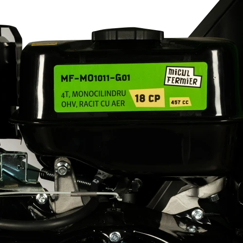 Tocator crengi Micul Fermier, motor benzina 18CP, diametru maxim de taiere 120mm, cu carlig de remorcare, pentru brichete