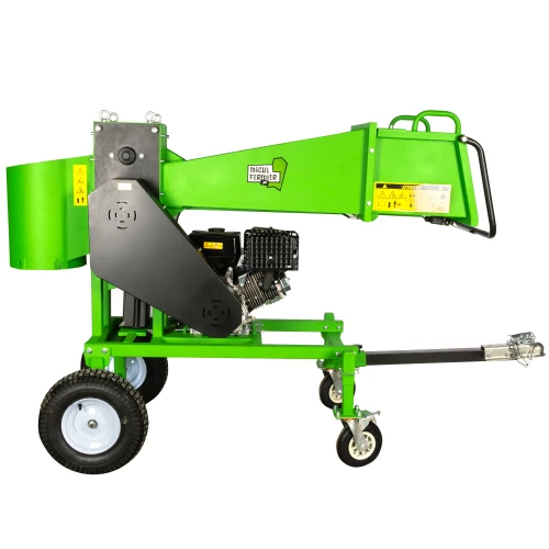 Tocator crengi Micul Fermier, motor benzina 18CP, diametru maxim de taiere 120mm, cu carlig de remorcare, pentru brichete