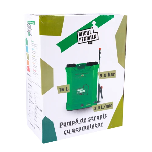 Pompa de stropit cu acumulator, Micul Fermier 16L