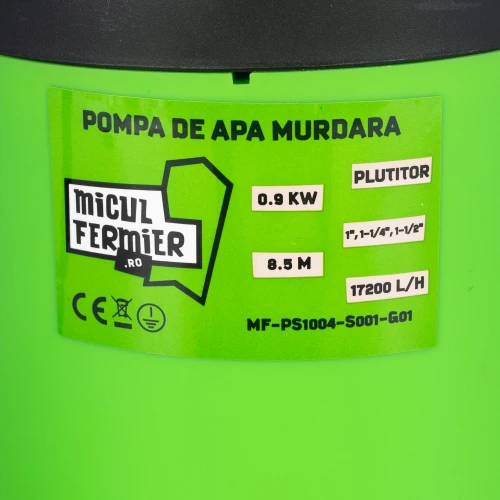 Pompa apa murdara cu plutitor, 900W, 17200l/h, 8.5m