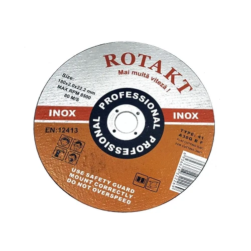 DISC ABRAZIV TAIERE INOX DREPT 180X2X22.2