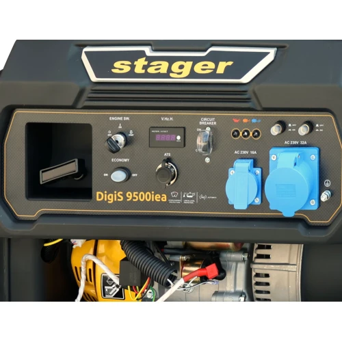 Stager DigiS 9500iea Generator digital invertor open-frame 9.5kW, monofazat, benzina, optional automatizare