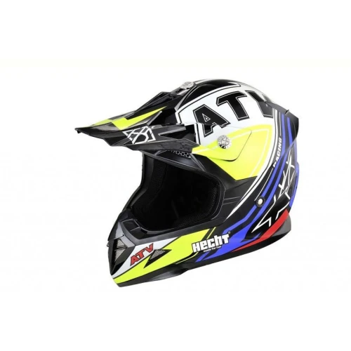 Casca moto ATV integrala HECHT 52915S, design moto-sport, material ABS, marime S 55-56 cm, multicolor