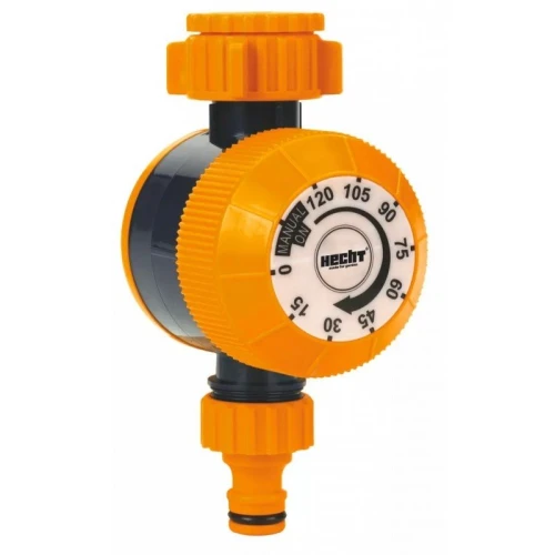 Cronometru mecanic pentru irigatii HECHT 08901, material plastic, culoare negru/portocaliu
