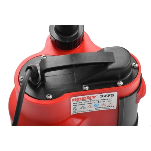 Pompa submersibila Hecht 3775 pentru apa menajera putere 750 w inaltime maxima refulare 9 m 13000 l h